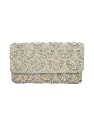 Pearl Deco Beaded Clutch