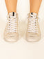 Metallic Star Glitter High-Top Sneakers