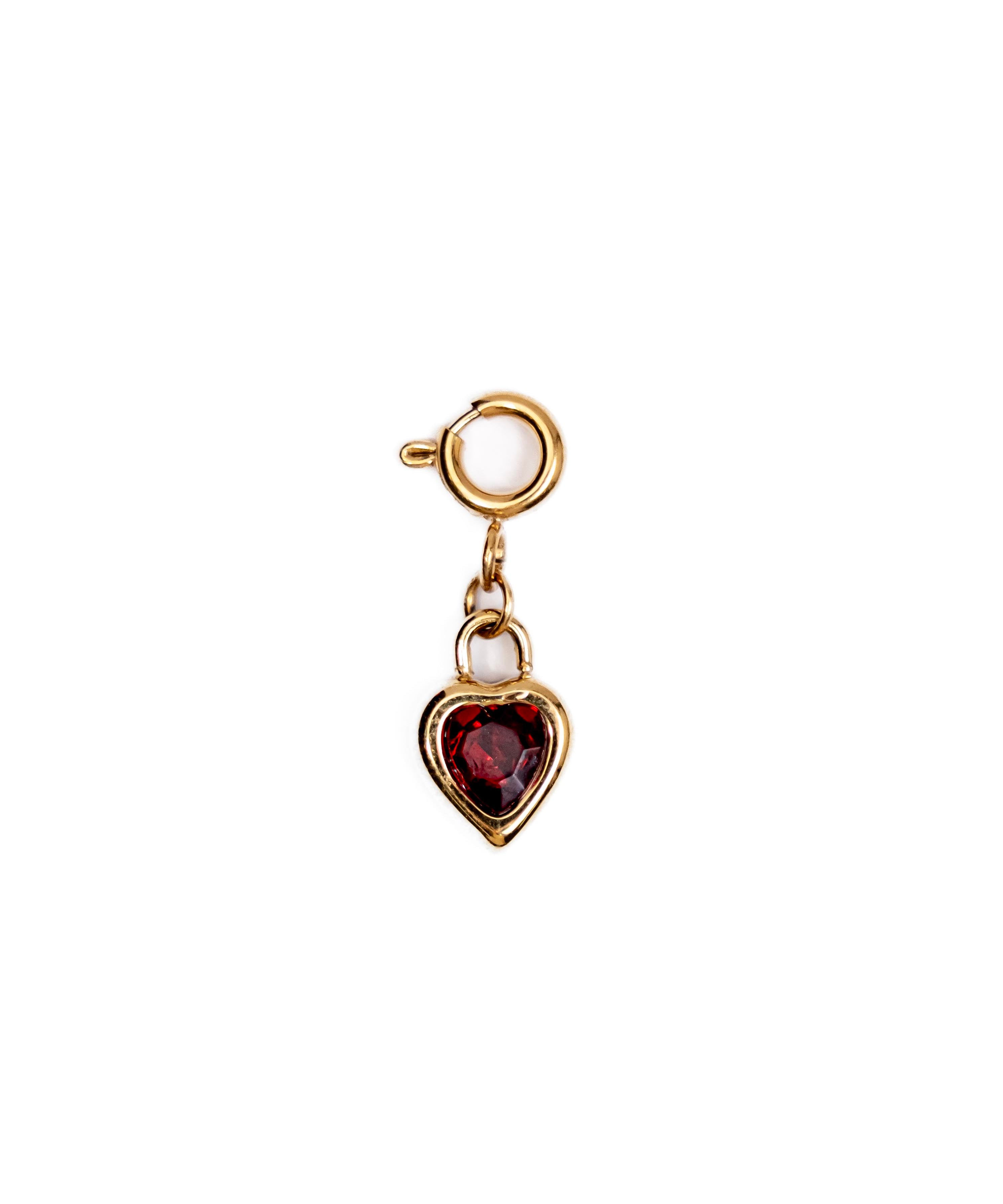 My Sister's Cottage | Waterproof | Heart Birthstone Charm (detail view 2)