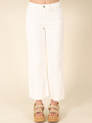 High Rise Crop Wide Leg Jeans