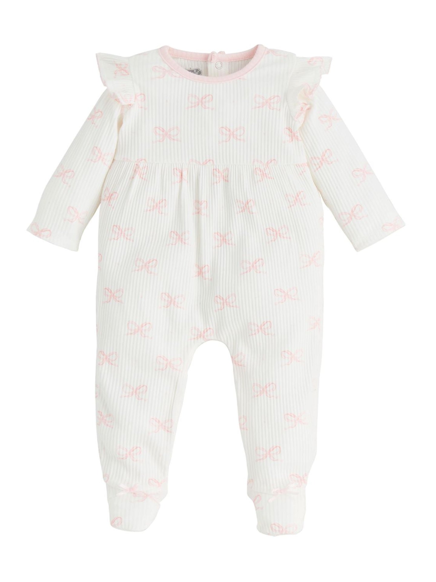 Bow Print Sleeper White