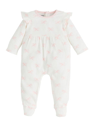 Bow Print Sleeper White