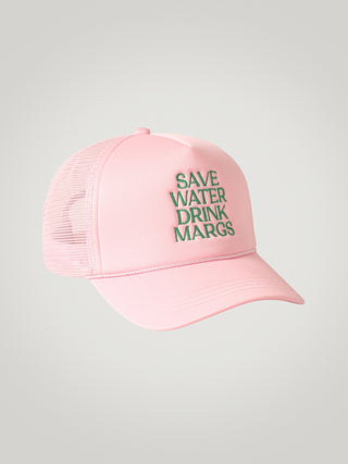 "Save Water Drink Margs" Embroidered Hat Pink