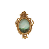 Pewter Framed Art Print Oval Sky