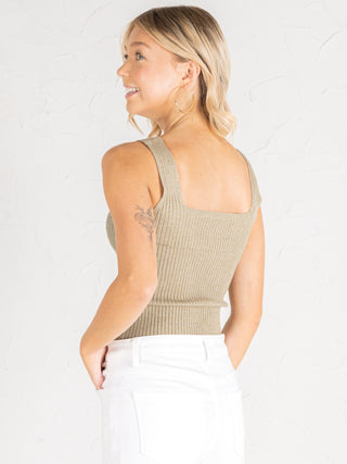 Embroidered Sweater Tank