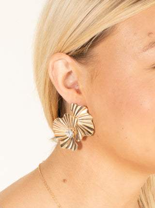 Textured Flower Earrings