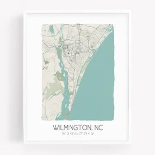 Wilmington Watercolor Map