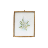 Pewter Framed Art Print Rectangle Flower Bouquet