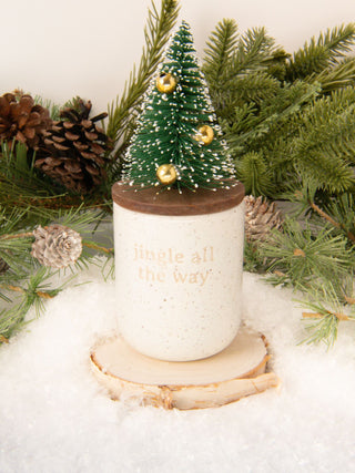 Christmas Bottle Brush Topper Candles-Tree