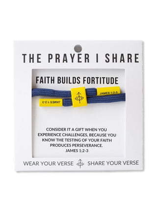 The Prayer I Share Cord Bracelet Faith Builds Fortitude