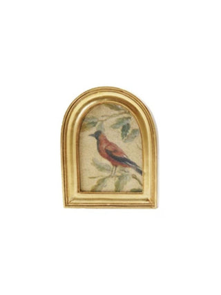 Gold Resin Mini Framed Art Magnet Arch Bird