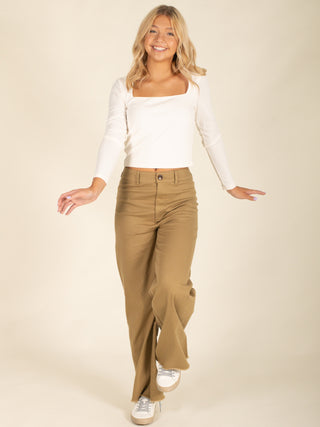 Stretched Cotton Pants