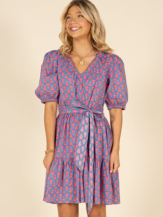 Sunset Petal Belted Dress