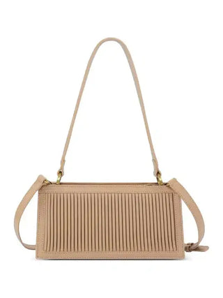 Pleated Clutch Bag-Sand