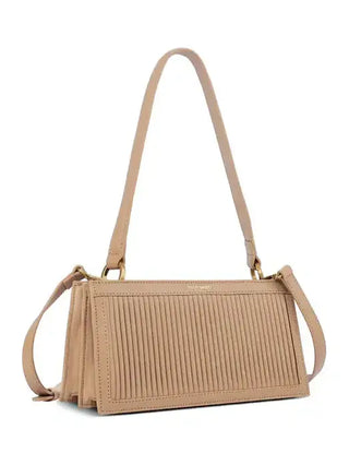 Pleated Clutch Bag-Sand