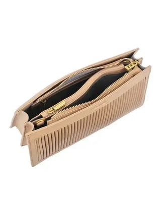 Pleated Clutch Bag-Sand