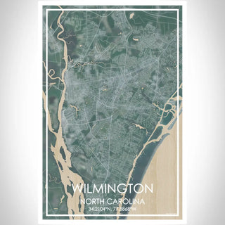 Wilmington NC Map Print Afternoon