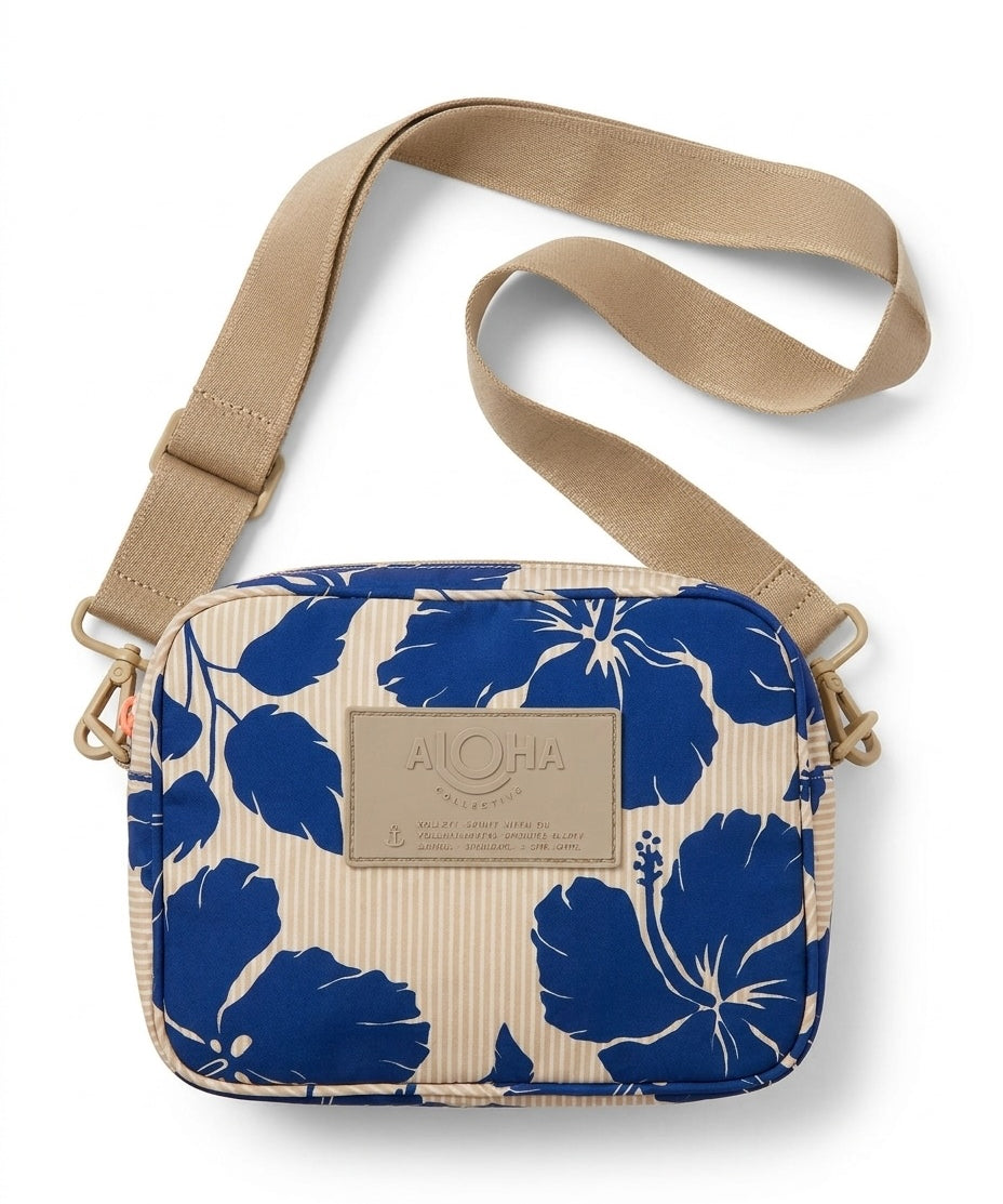 Aloha Collection Crossbody Bag | Lightweight Travel & Beach Purse - Navy (detail view 2)
