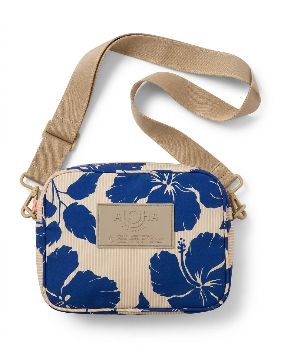 Aloha Collection Crossbody Bag | Lightweight Travel & Beach Purse - Navy (detail view 2)