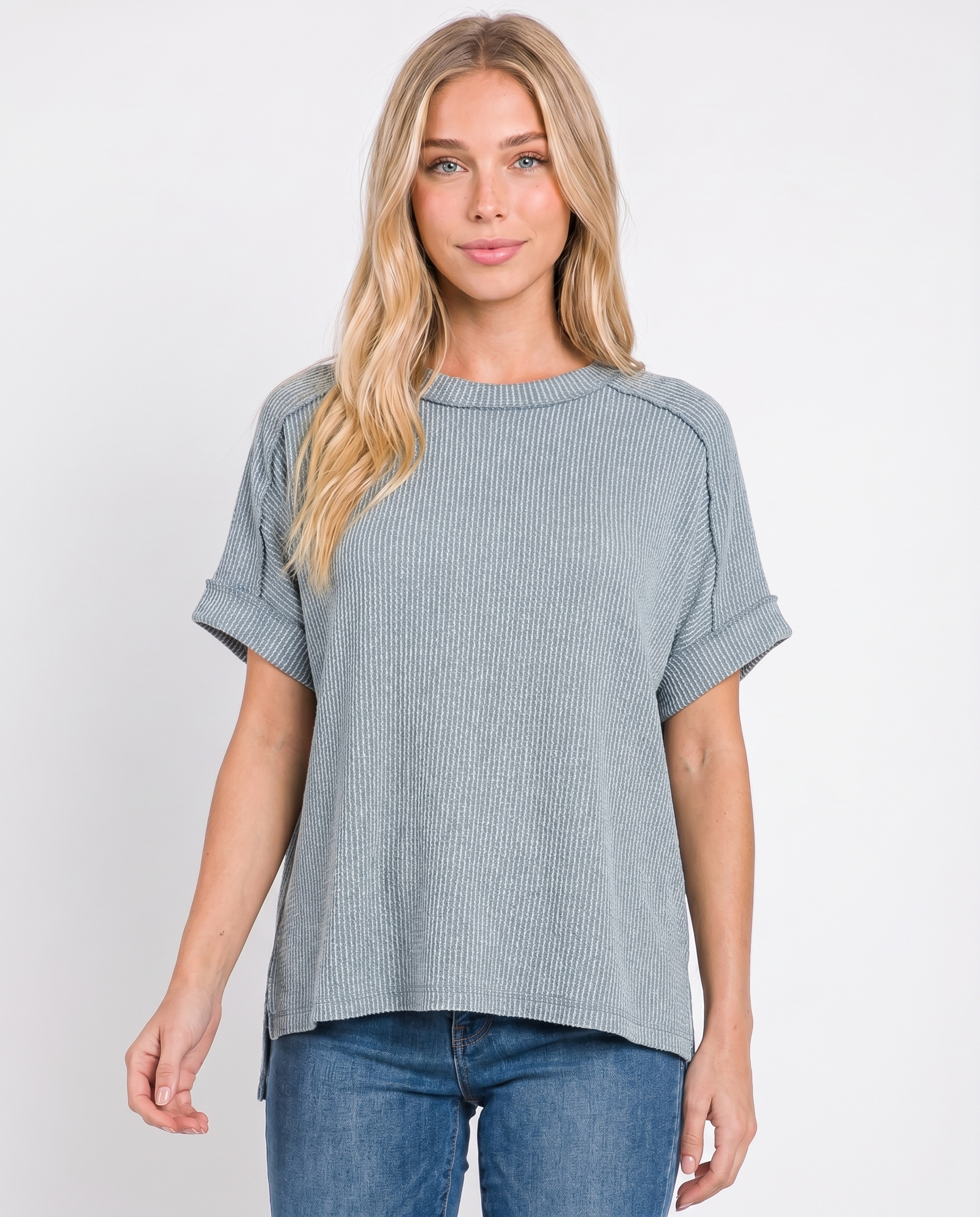 Alora Ribbed Knit Top (detail view 2)