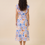 Amalfi Tile Midi Dress