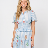 Arielle Garden Stripe Midi