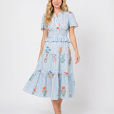Arielle Garden Stripe Midi