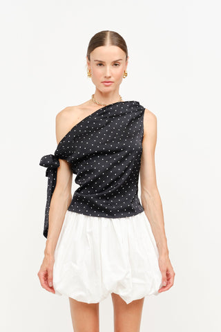 Asymmetrical Polka Dot Top