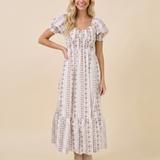 Autumn Puff Sleeve Midi