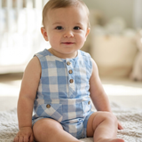 Baby Checkered Romper (detail view 3)