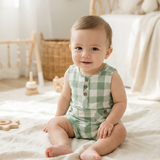 Baby Checkered Romper (detail view 4)