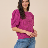 Berry Bloom Knit Top