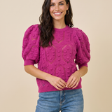 Berry Bloom Knit Top