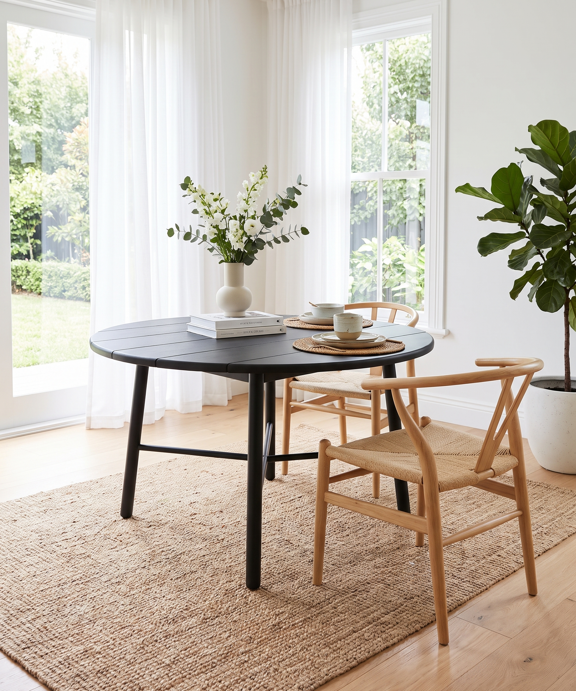 Black Acacia Wood Table