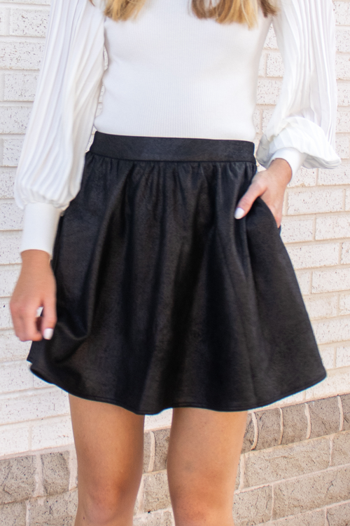 Black Flair Mini Skirt