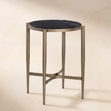 Black Marble End Table