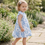 Blue Floral Smocked Baby & Toddler Cotton Dress