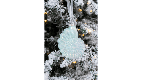 Blue Nautilus Shell Ornament