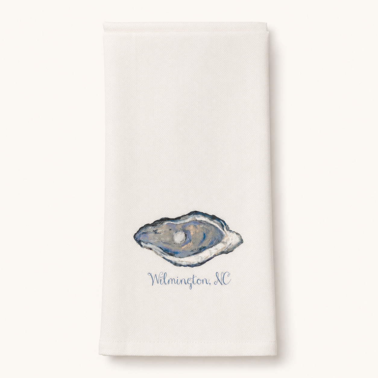 Blue Oyster Wilmington Guest Towels – Coastal NC Guest Hand Towels Gift Set (detail view 2)