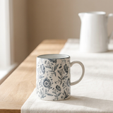 Blue Primrose Floral Mug – Floral Primrose Ceramic Coffee Mug