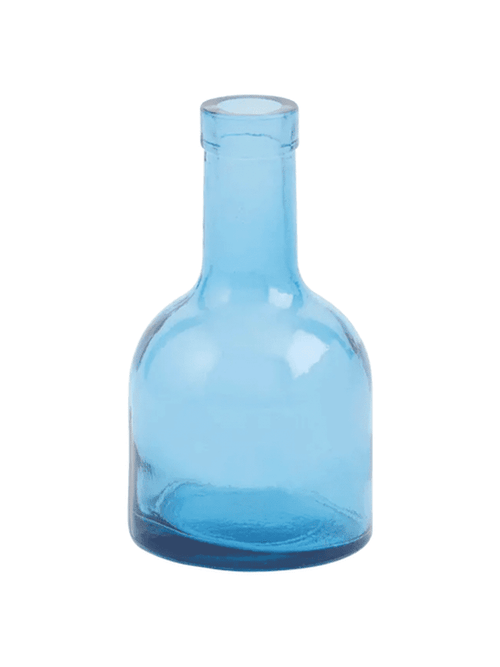 Blue Short Glass Vase