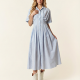 Bluebell Seersucker Midi Dress (detail view 3)