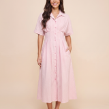 Bluebell Seersucker Midi Dress (detail view 7)