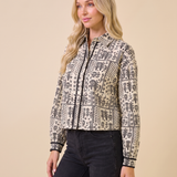 Botanical Patchwork Button Down Top