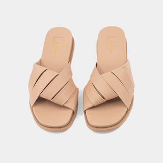 Crisscross Nude Sandals