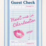 Charleston Guest Check Art Print