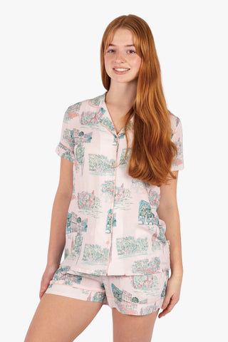 Charleston Scene Pajama Shorts