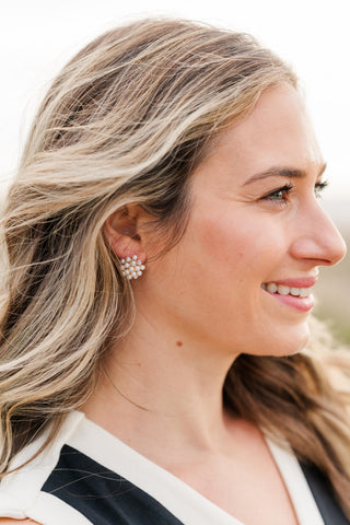 Pearl Cluster Earrings