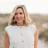 Sleeveless Knit Button Down Vest