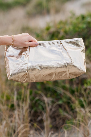 Sleek Pleated Clutch